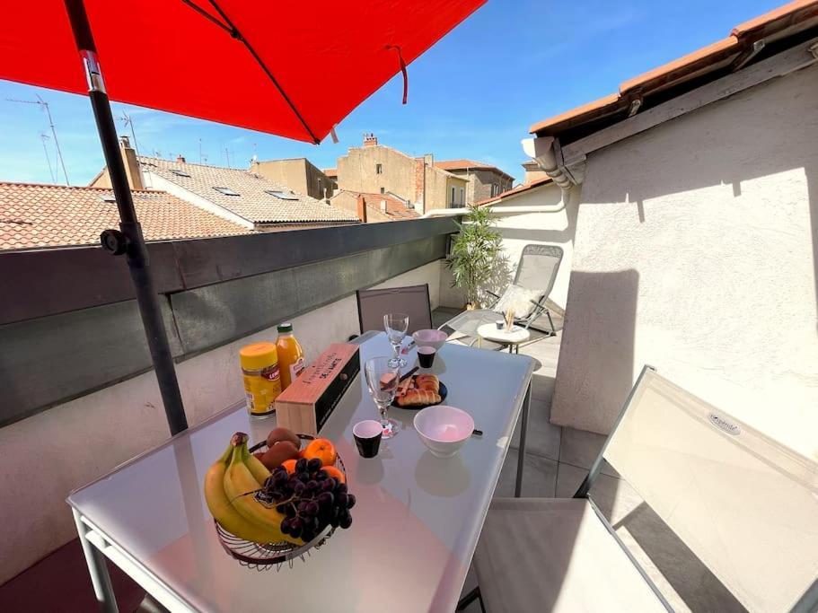 Ferienwohnung Charme Urbain Sous Les Toits-Terrasse/Clim/Parking Béziers Exterior foto